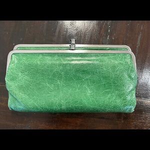 HOBO green leather wallet